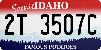 ID license plate 2T3507C