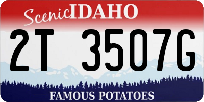ID license plate 2T3507G