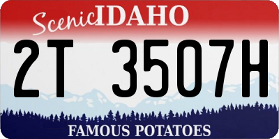 ID license plate 2T3507H