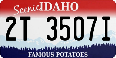 ID license plate 2T3507I