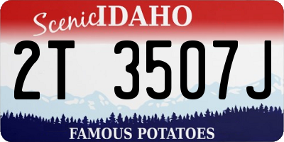 ID license plate 2T3507J