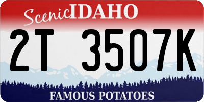 ID license plate 2T3507K