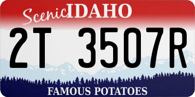 ID license plate 2T3507R