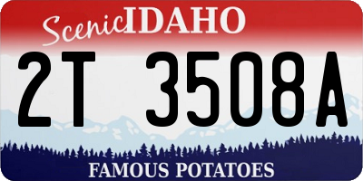 ID license plate 2T3508A