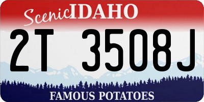 ID license plate 2T3508J