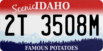 ID license plate 2T3508M