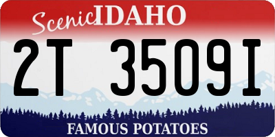 ID license plate 2T3509I