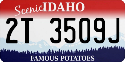 ID license plate 2T3509J