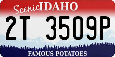 ID license plate 2T3509P