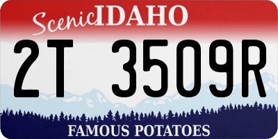 ID license plate 2T3509R