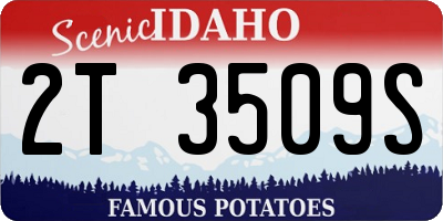 ID license plate 2T3509S