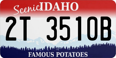 ID license plate 2T3510B