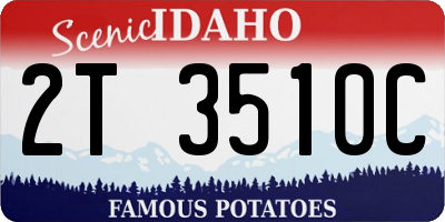 ID license plate 2T3510C