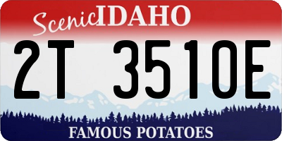 ID license plate 2T3510E