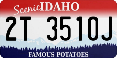 ID license plate 2T3510J