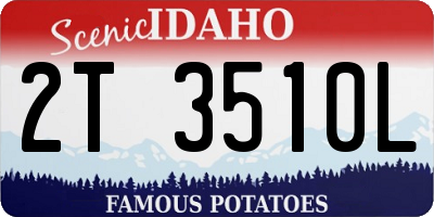 ID license plate 2T3510L