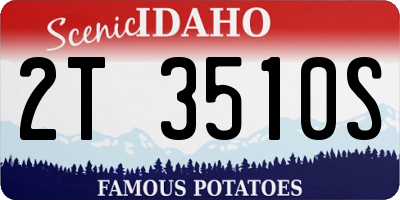 ID license plate 2T3510S