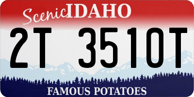 ID license plate 2T3510T