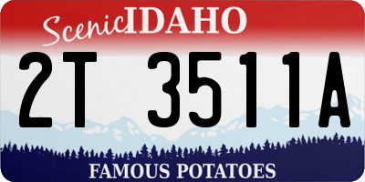 ID license plate 2T3511A