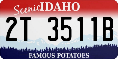 ID license plate 2T3511B