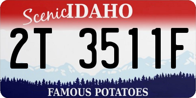 ID license plate 2T3511F