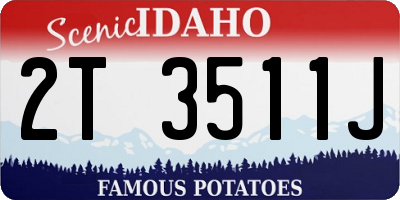 ID license plate 2T3511J