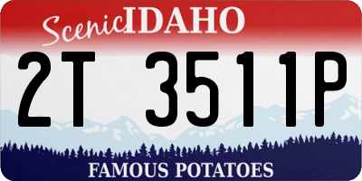 ID license plate 2T3511P