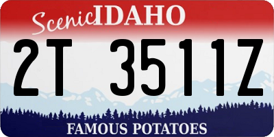 ID license plate 2T3511Z