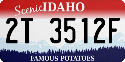 ID license plate 2T3512F