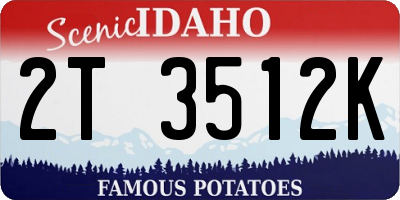 ID license plate 2T3512K
