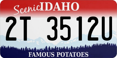 ID license plate 2T3512U