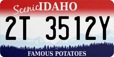 ID license plate 2T3512Y