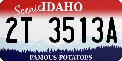 ID license plate 2T3513A