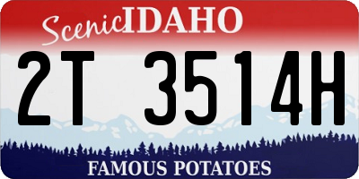 ID license plate 2T3514H