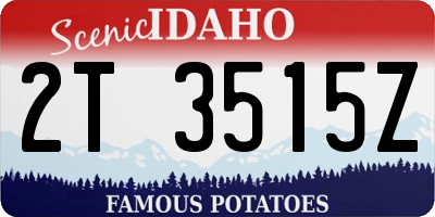 ID license plate 2T3515Z