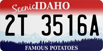 ID license plate 2T3516A