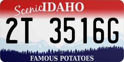 ID license plate 2T3516G