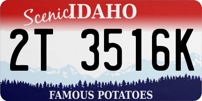 ID license plate 2T3516K