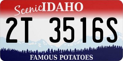 ID license plate 2T3516S