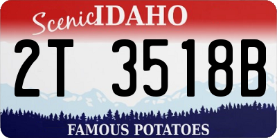ID license plate 2T3518B