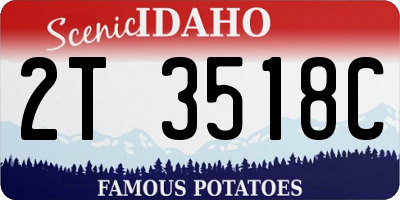 ID license plate 2T3518C
