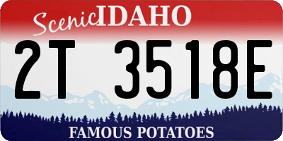 ID license plate 2T3518E