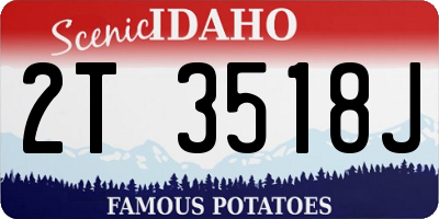 ID license plate 2T3518J