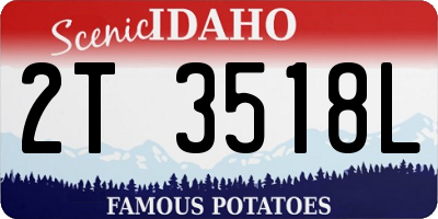 ID license plate 2T3518L