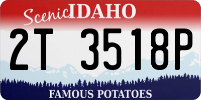 ID license plate 2T3518P