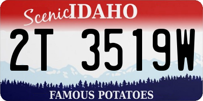 ID license plate 2T3519W