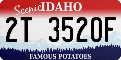 ID license plate 2T3520F