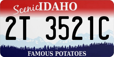ID license plate 2T3521C