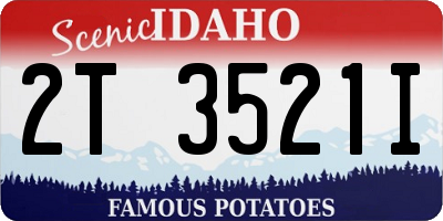ID license plate 2T3521I