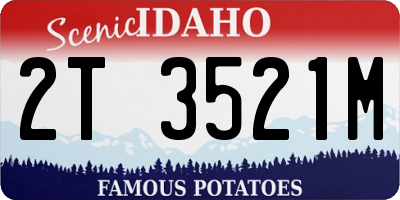 ID license plate 2T3521M